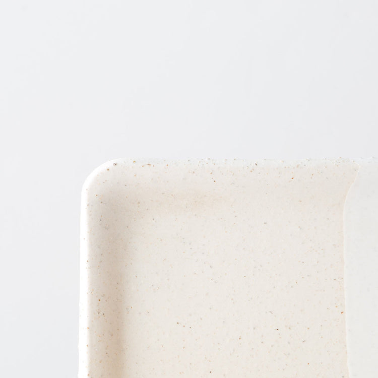 Atelier Trema Rectangle Ceramic Platter in Grey or White